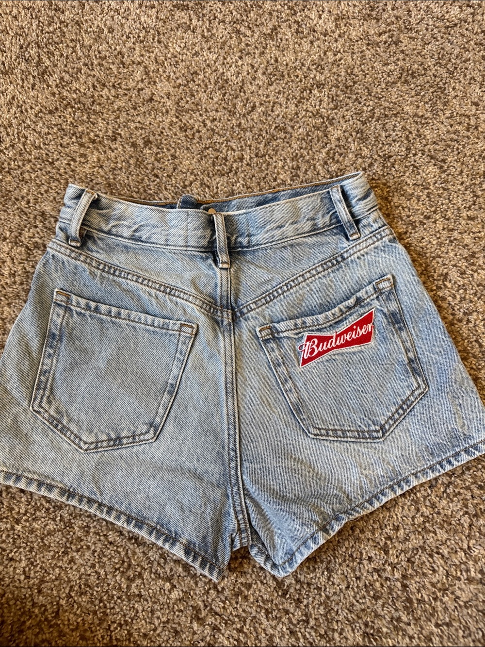 PACSUN BUDWEISER DENIM SHORTS